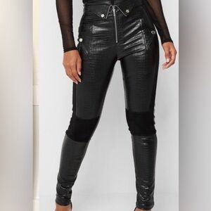 Black Textured Women Jeans